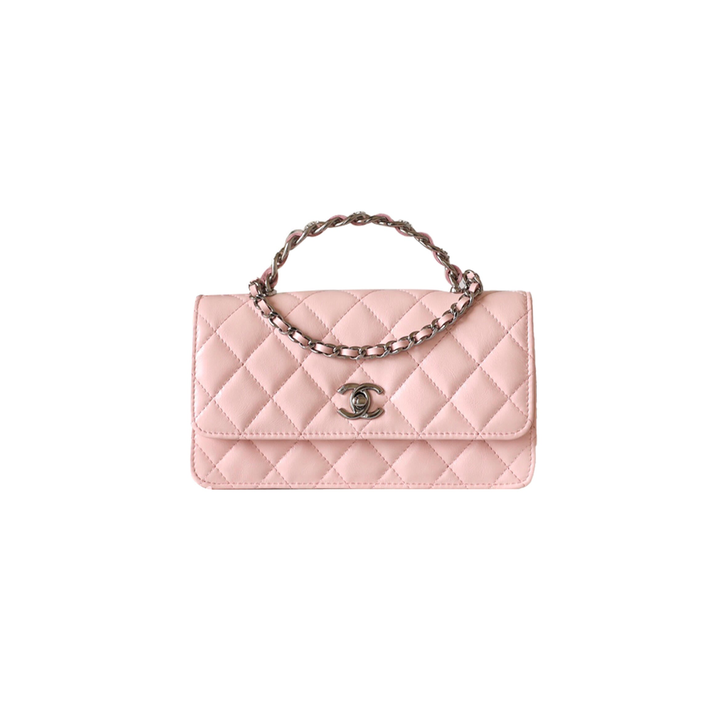 シャネル マスターCC WOC ピンク ラムスキン シルバー金具 AP3645 (18.5×11×6cm)