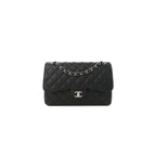 シャネル キャビア キルティング ジャンボ ダブルフラップ ブラック 1633607 (30*20*9cm)