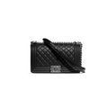 シャネル ラムスキン キルティング ミディアム ボーイ フラップ シルバー金具 A67086 (25*15*9cm)
