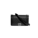 シャネル ラムスキン キルティング ミディアム ボーイ フラップ シルバー金具 A67086 (25*15*9cm)