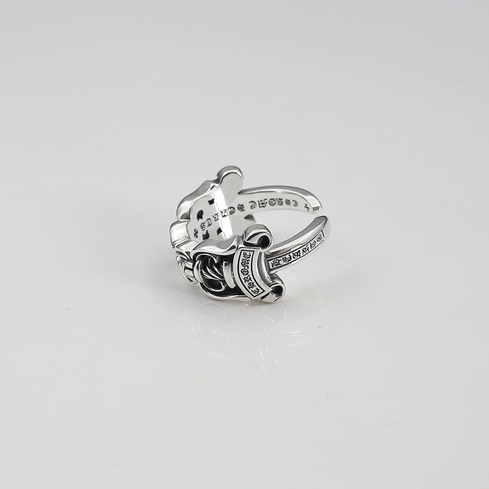 【Chrome Hearts】 男性と女性のためのクロエハートファッションパーソナリティリング