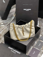 YSL 681632 サンローラン ミニレザーショルダーバッグ ホワイト
