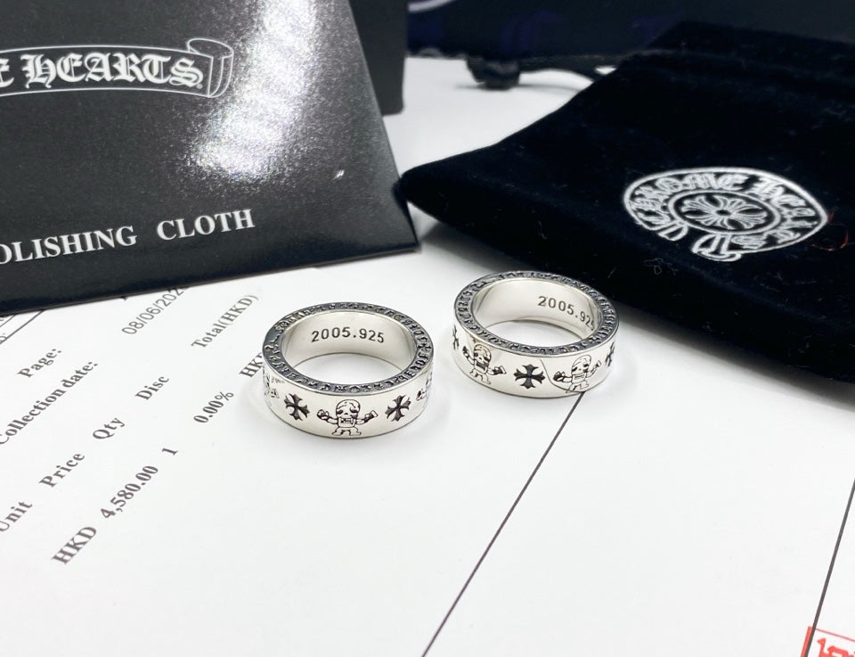 【Chrome Hearts】 男性と女性のためのクロエハートファッションパーソナリティリング