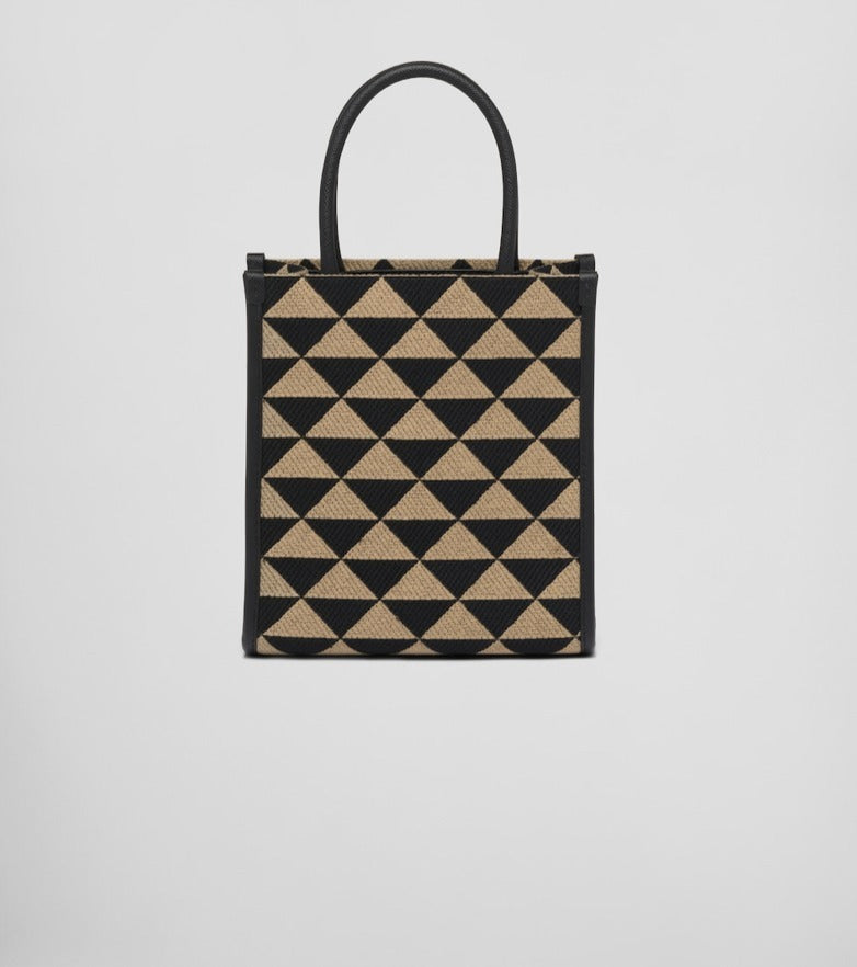PRADA シンボル エンブロイダリージャカード ミニバッグ