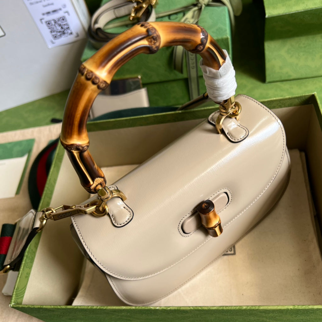 グッチ バンブー 1947 スモール トップハンドルバッグ