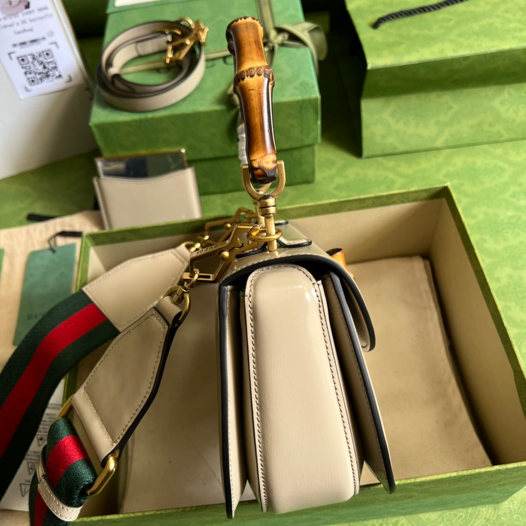 グッチ バンブー 1947 スモール トップハンドルバッグ