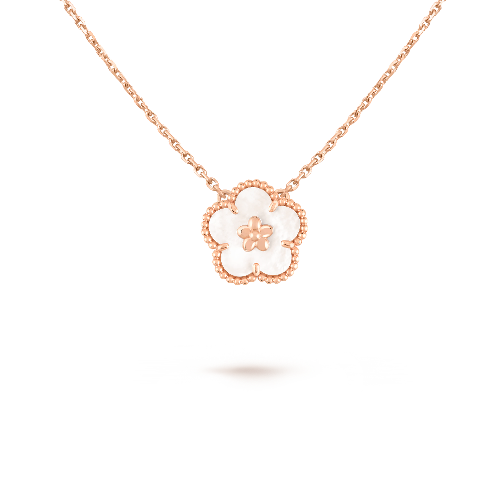Van Cleef & Arpels ラッキー スプリング ペンダント、プラム ブロッサムの新作