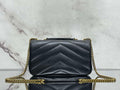 YSL 801437 ルル スモール マトラッセ ラムスキン ブラック