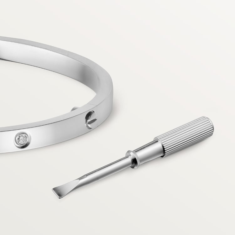 ラブブレスレット、スモールモデル、ダイヤモンド6個