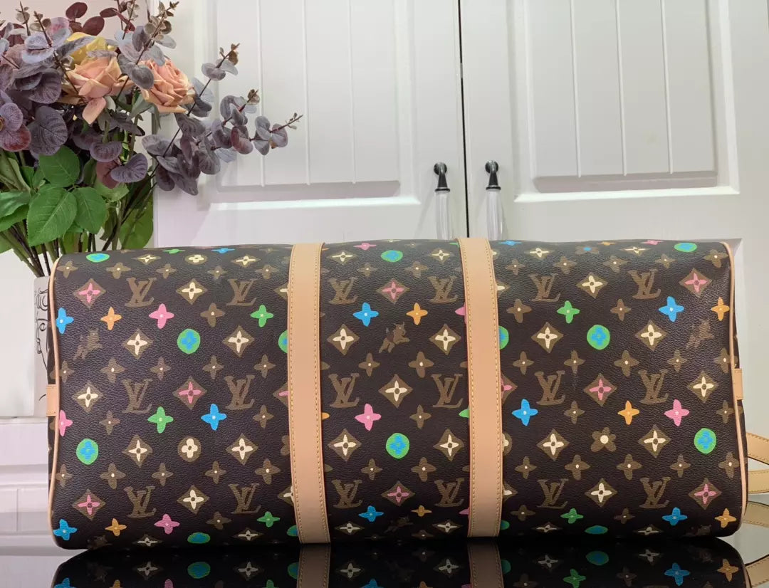 LV キーポル バンドリエール 50 バッグ（チョコレートモノグラム クラギーコーティングキャンバス） – LW176