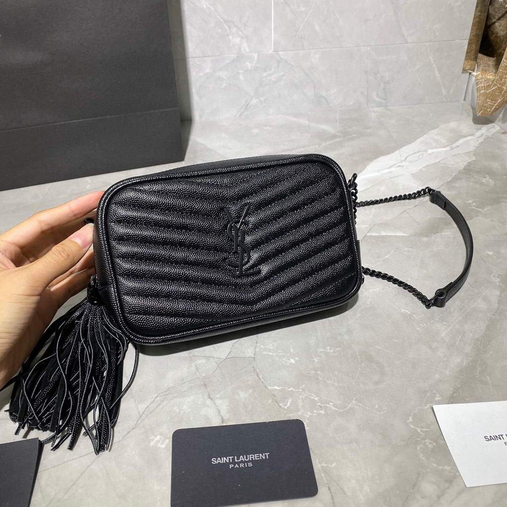 YSL 612579 イヴ・サンローラン 585040 ルー ミニバッグ ブラック ブラック