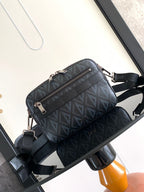 DIOR SAFARI BAG WITH STRAP BLACK CD DIAMOND CANVAS – DIO050
