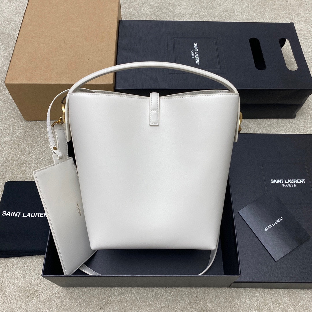 YSL 742828 LE 37 ベジタブルタンニンレザー ホワイト