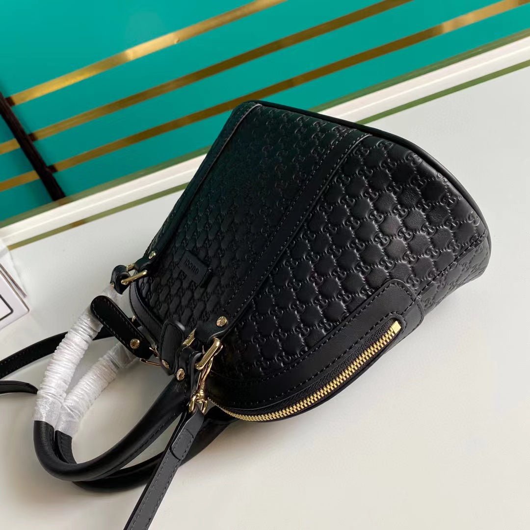 GUCCI マイクロ GG レザー ミニ ドーム クロスボディバッグ - nonlienmn