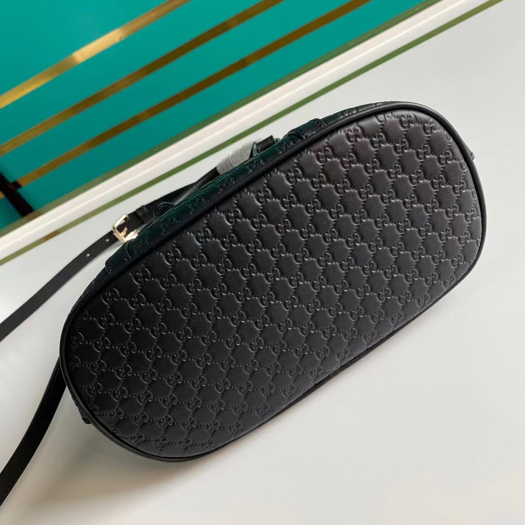 GUCCI マイクロ GG レザー ミニ ドーム クロスボディバッグ - nonlienmn