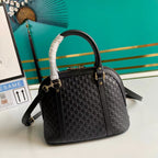 GUCCI マイクロ GG レザー ミニ ドーム クロスボディバッグ - nonlienmn