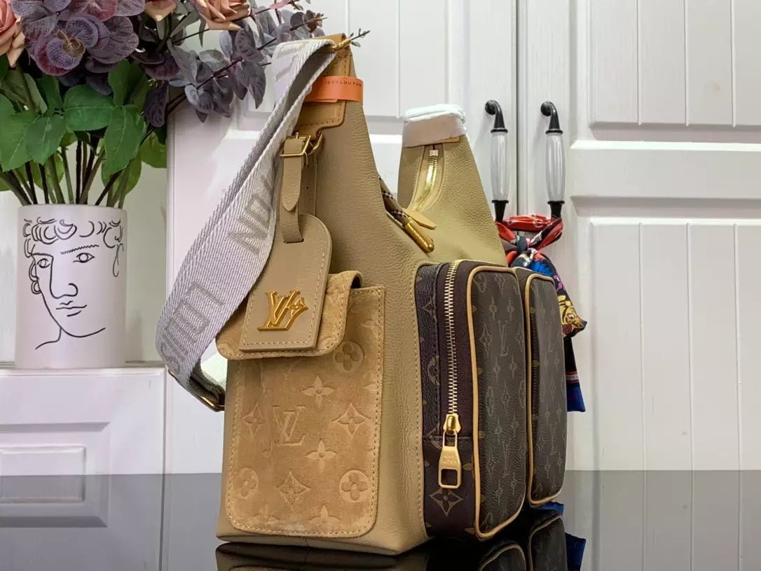 LV ホーボー カーゴバッグ（ベージュ カウハイドレザー＆モノグラム コーティングキャンバス） – LW167 - nonlienmn